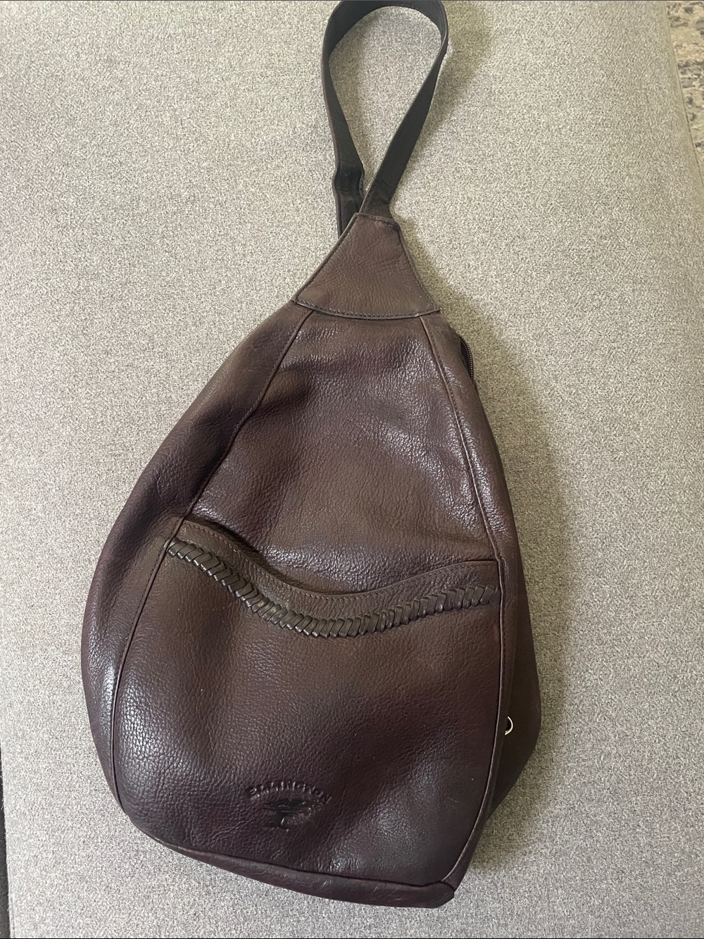 Vintage Ellington Pebble Brown Learner One Shoulder Stap Bag